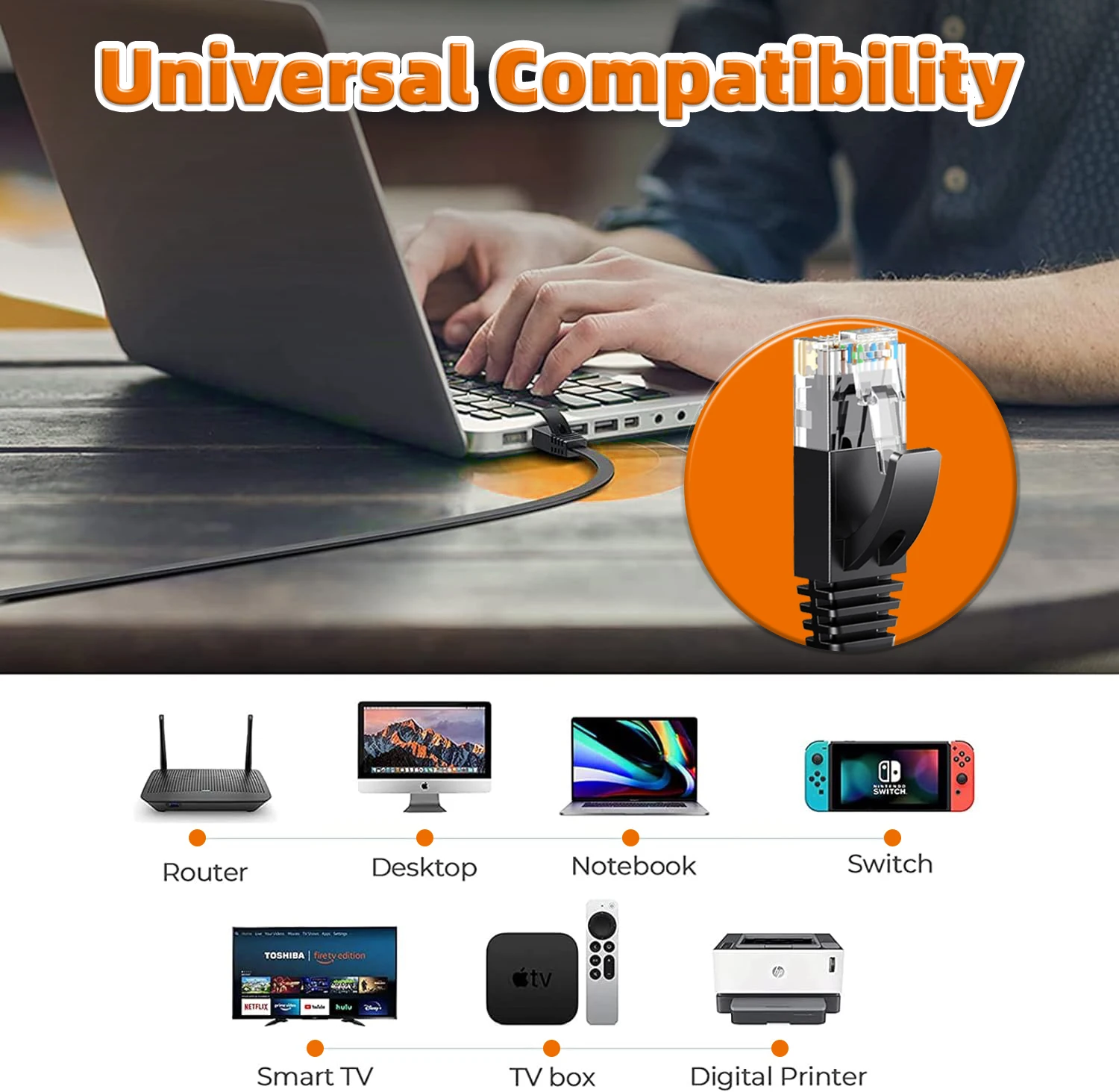 Cat6 이더넷 케이블, UTP 1Gpbs 네트워크 인터넷 케이블, RJ45 랜 패치 코드, 모뎀 노트북 라우터 케이블, 이더넷 CAT 6