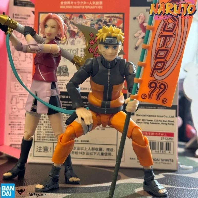 

Оригинальная фигурка Bandai S.H. Фигурка Наруто Haruno Sakura, аниме модель, игрушка, коллекционные подарки