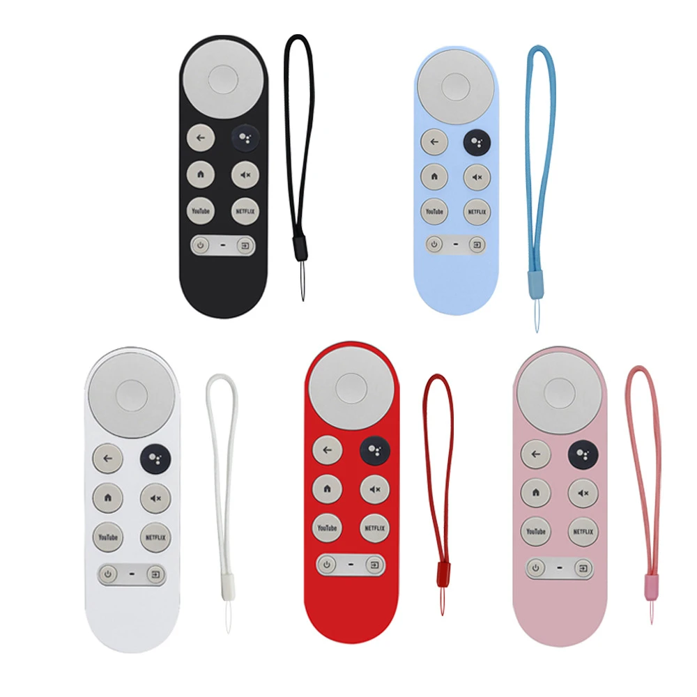 Soft Silicone Case For Chromecast Remote Control Protective Cover Protective Shell For Google TV Voice Remote Control
