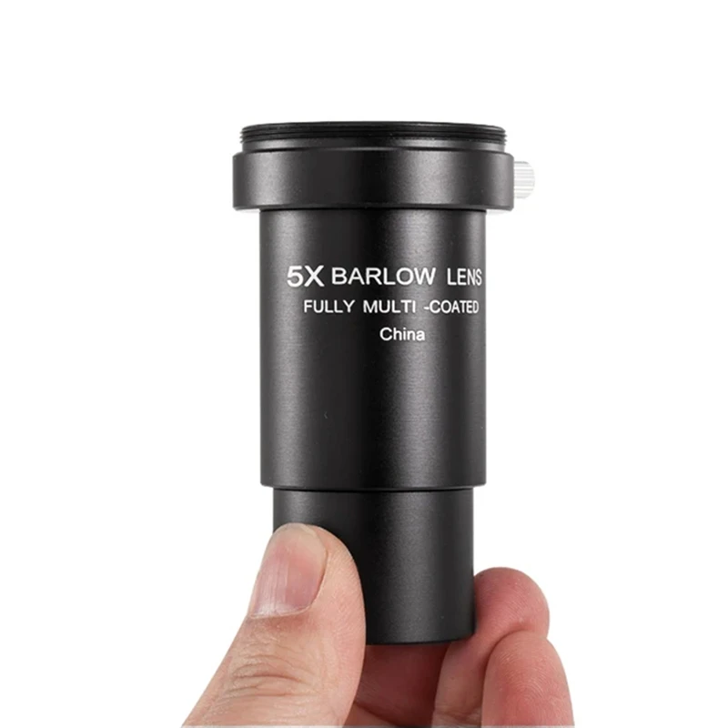 All Metal 5X Barlow Eyepiece Lens Astronomical Telescope Plosser 1.25 Inch /31.7Mm Telephoto Eyepiece High Times 5