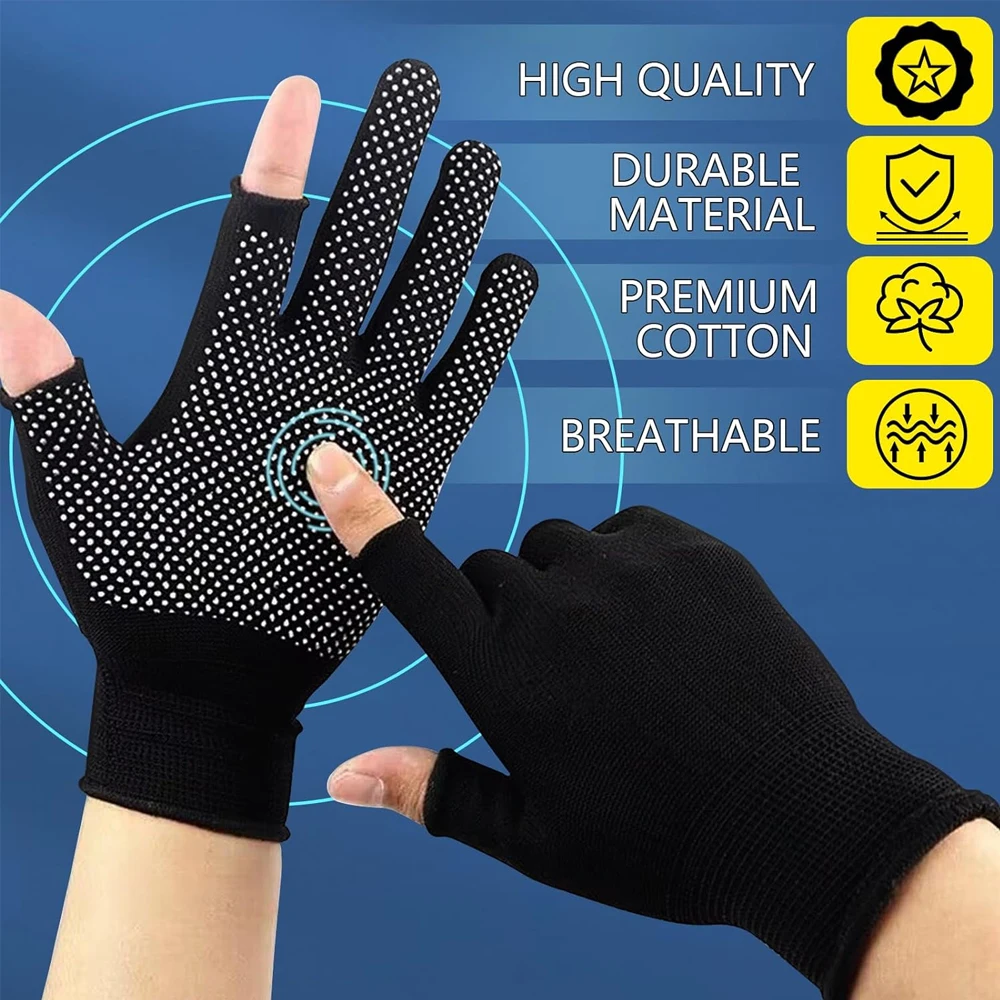 Lightweight Men and Women Half-Finger Slip Breathable Fingerless Work Gloves for Construction Fitness Cycling Motorcycle Gloves 3
