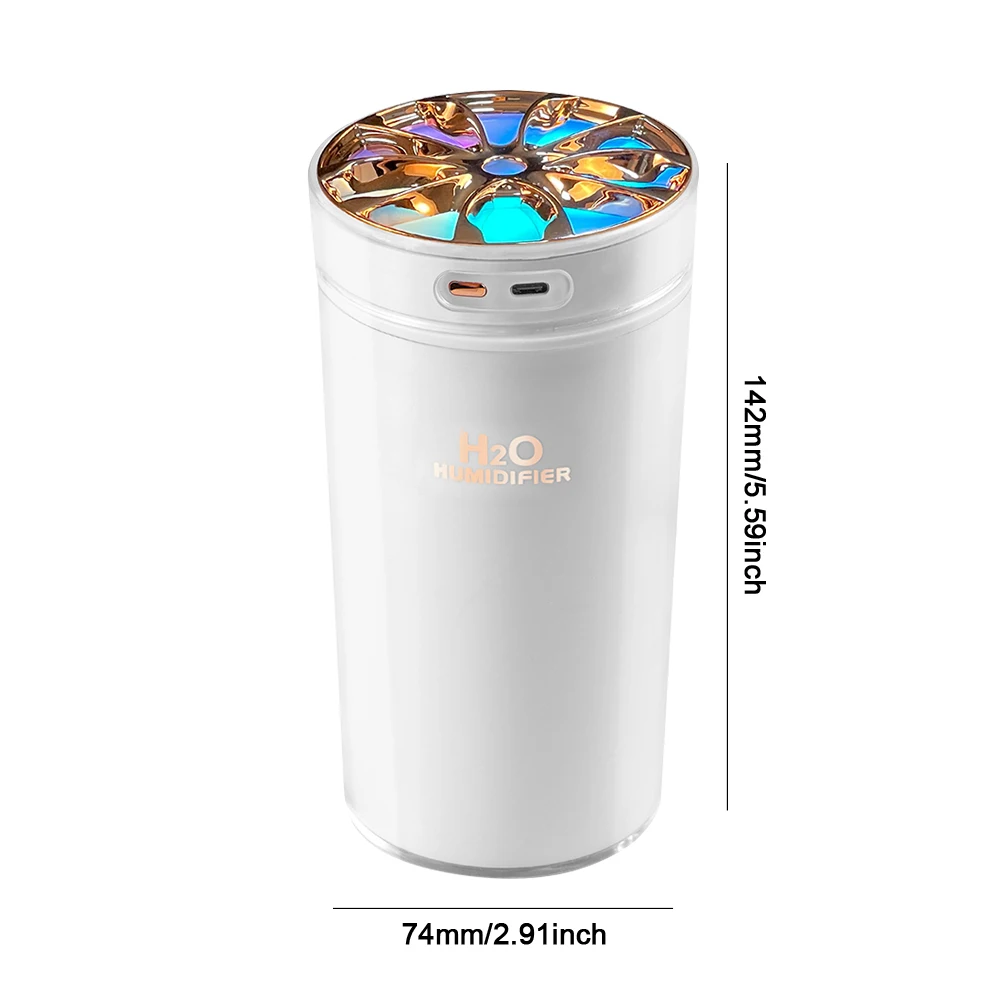 Car Aromatherapy Diffuser USB Powered Car Air Freshener Colorful Night Light 300ml Mini Mist Humidifier Timer for Office Bedroom