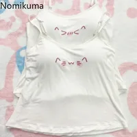 Haut court en coton imprimé dessin animé, gilet sans manches pour femmes, vêtements d'été à la mode, mignon coréen Y2k, débardeurs 2025 Ropa Mujer 49B692 5
