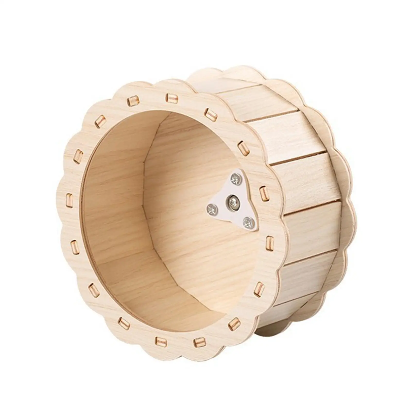 Hamster Wooden Running Wheel Quiet Hamster Toys Exercise Wheel Treadmill for Small Animals Rat Gerbils Chinchilla Syrian Hamster