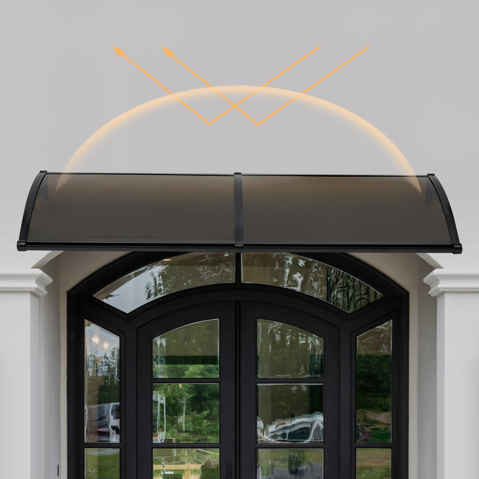 78.7" x 23.6" Tawny Arch Rainshed Door & Balcony Awning 1