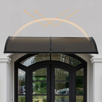 78.7" x 23.6" Tawny Arch Rainshed Door & Balcony Awning 1