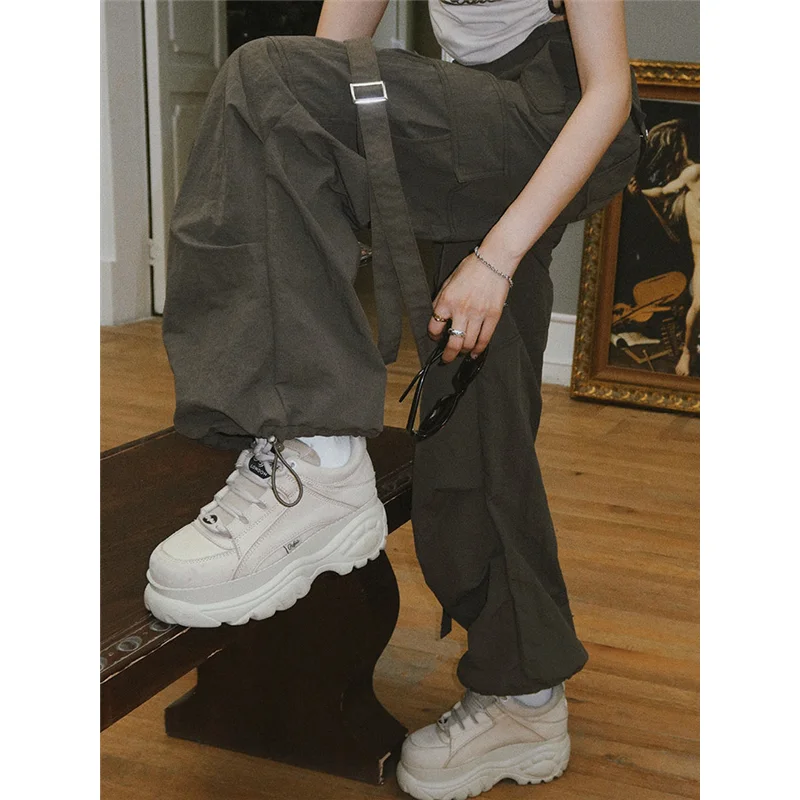 American Retro Street Style Overalls Casual Pants Women's 90s High Street  Hip-hop High Waist Wide Leg Pants Oversized Overalls - AliExpress