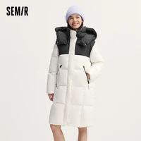 Doudoune longue imperméable et anti-taches pour femme Semir, nouvelle collection hiver 2025, avec capuche amovible 3
