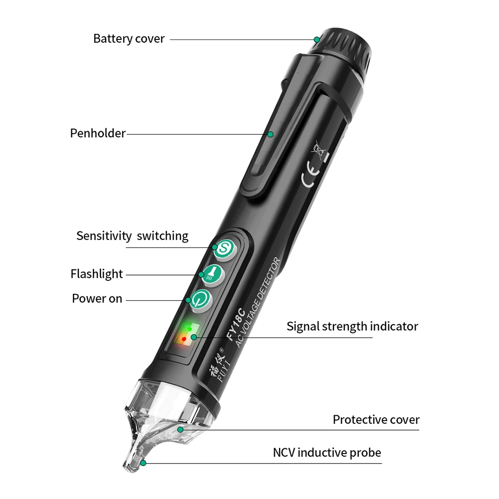 MASTFUYI AC Voltage Electric Pen Circuit Breaker Finder 12V/48V-1000V Voltage Sensitivity Adjustable