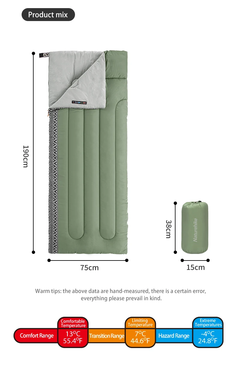 Naturehike Camping-Schlafsack, tragbare ultraleichte Decke, Steppdecke für Outdoor-Reisen, Picknick, Wandern, waschbar – Detail 14