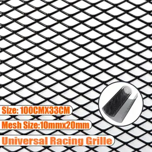 Fydun Car Grille Mesh Aluminum Alloy Car Grille Mesh Net Grid Universal  Body Bumper Rhombic Grill 6x12mm