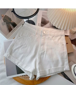 Women High Waist Denim Shorts Sexy Girl Spring Summer New In Short Jeans Wide Leg A Line Y2K Hot Pants Cowboy Casual Streetwear 8