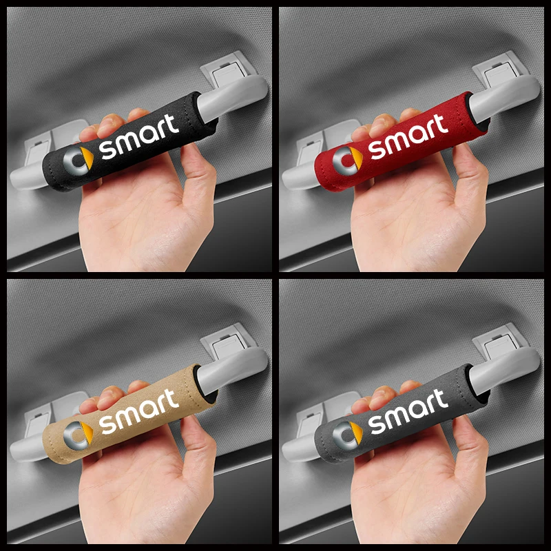 1 Pz Similpelle Di Cervo Auto Tetto Bracciolo Porta Tirare Maniglia Copertura Di Protezione Per Smart 451 453 Fortwo Forfour Auto Interior