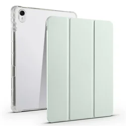 Elegant PU Leather Trifold Case with Stylus for Honor PadV9 11.5inch (Light green)