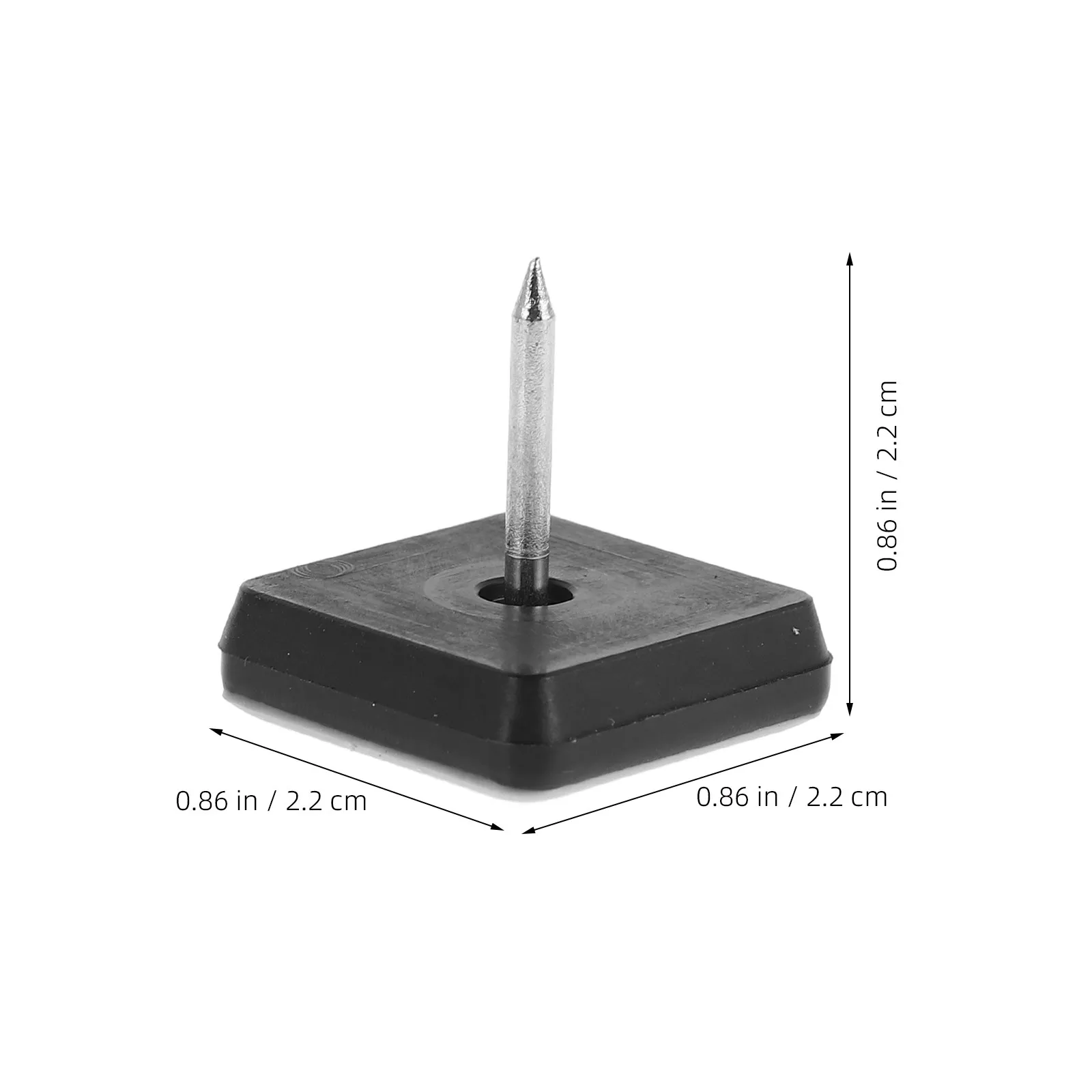 20개 네일온 가구 슬라이더 사각형 의자 발 보호대, 나무 바닥 카펫 테이블 의자 가구 다리용 무소음 바닥 보호대