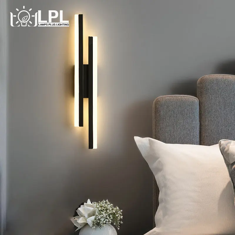 

Современная светодиодная настенная лампа, осветительная полоса, соответствующая длине 220 В, прикроватная лампа для спальни, внутреннее освещение, минималистичное украшение стены