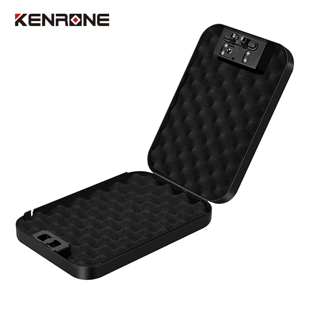 Portable Travel Fingerprint Pistol Safe Waterproof Moisture-Proof Box Mini Handgun Gun Safe with Steel Rope