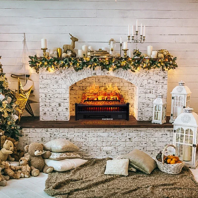 European Fireplaces Decorative Cabinet American Home Decor Simulated Firewood Flame Electronic Fireplace Charcoal Brazier Heater