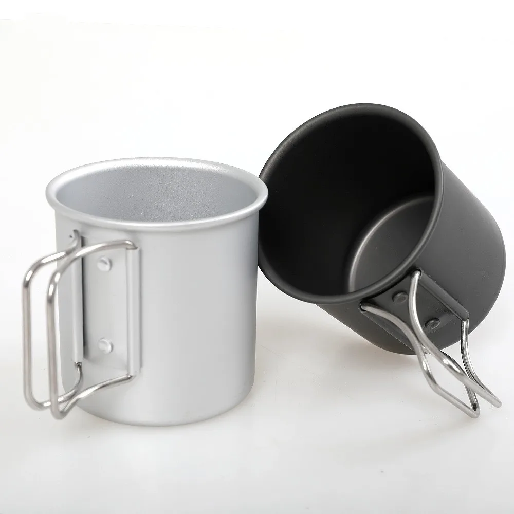 

Titanium Pot Camping Water Cup Mug Lightweight Titanium 750ml Pot 350ml Water Cup Mug Camping Spork Outdoor Tableware