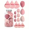 14/15pcs Makeup Sponge Powder Puff Soft Foundation Concealer Powder Cream Puff Dry Wet Cosmetic Puff Multi-colored Beauty Sponge 3