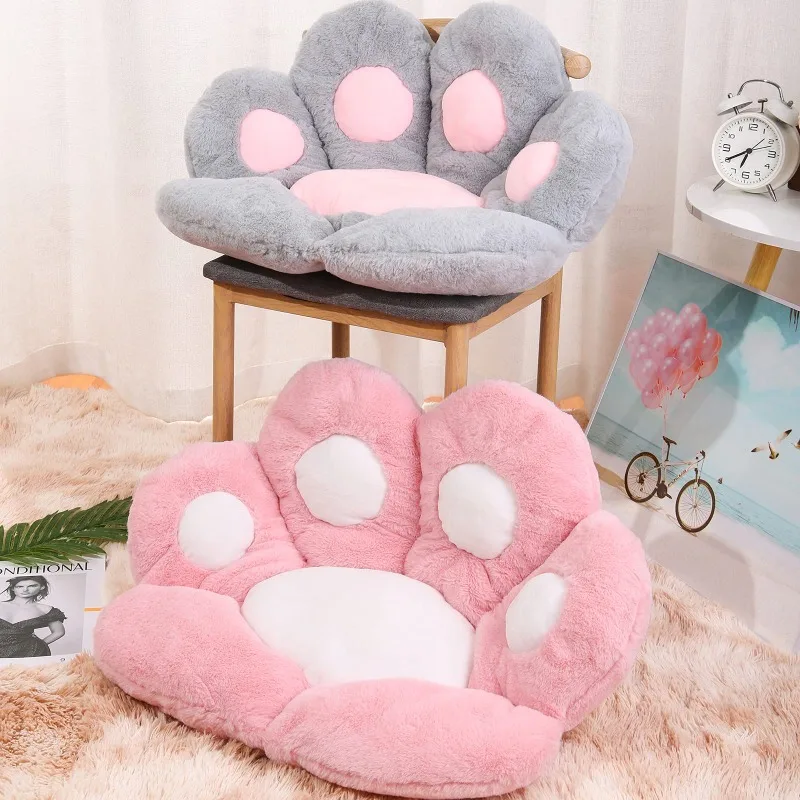 

Подушка в виде кошачьей лапы, плюшевая подушка для дивана, подушка на сиденье, милая уютная напольная подушка, милая, украшение дома, офисный компьютер, игровая искусственная