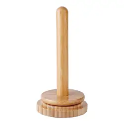 Wooden Rotating Yarn Holder and Dispenser for Knitting and Crocheting (Wood Color)