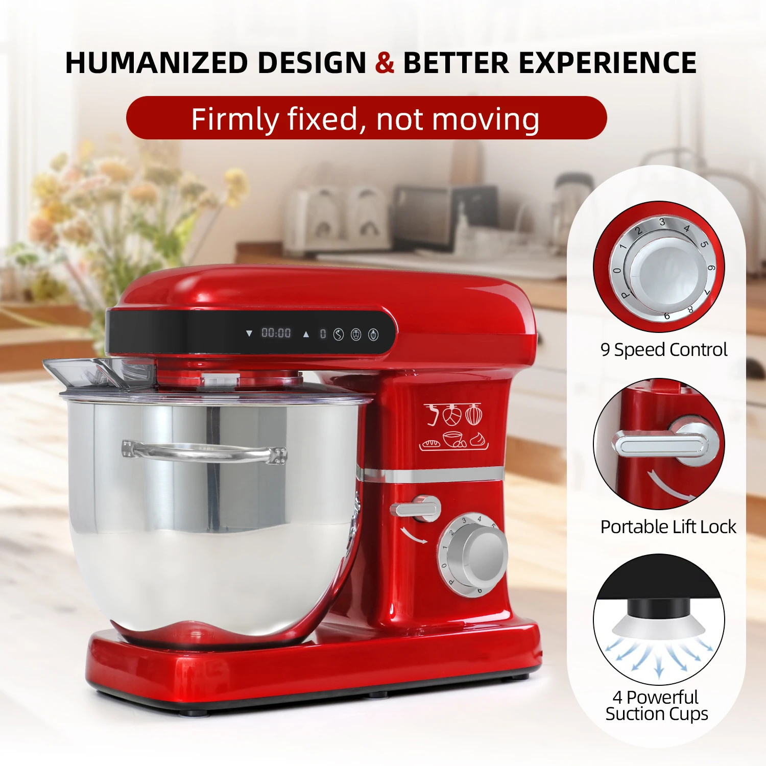 Cheftronic High Power 2200W 10L Food Mixers For Bakery Dough Mixer Mixing Stand Mixer Kitchen Robot