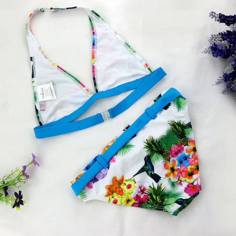 Summer Cuhk Girls Split Bikini Kids Cute Flower And Animal Pattern Swimwear Children Girl Floral Swimsuit