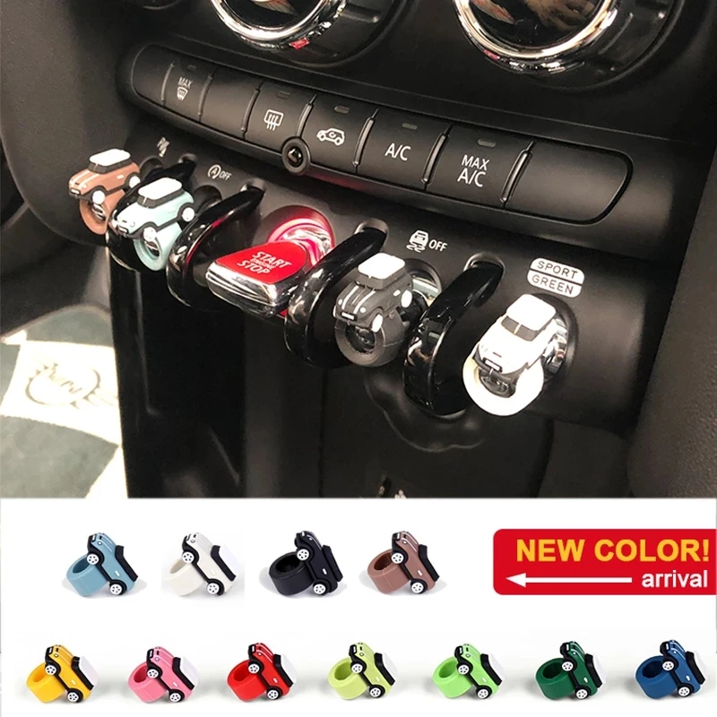 For mini cooper F56 For BMW MINI Cooper Accessories Silicone Car Model Button Ornaments Start Stop Button Stickers