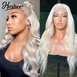 Glueless Preplucked Human Hair Wigs Ready To Go Lace Front Wig Frontal T Part Platinum Blonde Color Brazilian On Sale Body Wave
