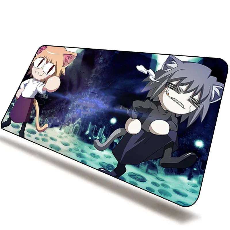 고무 키보드 Neco-Arc 게이밍 마우스 패드 Ped Anime 확장 Pc 게이머 데스크 대형 카펫 액세서리 Mousepad Mats Cabinet Mat