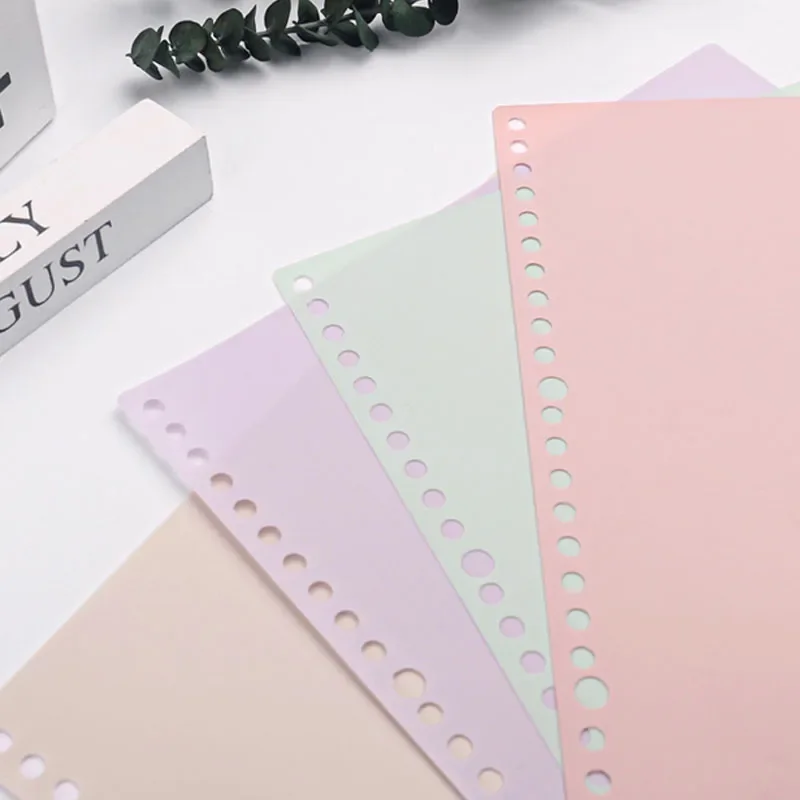 Candy Color Dividers A4 B5 A5 Planner Index Divider Page Plastic Classification Page Tab Bookmark Planner Inserts 8 Pcs/set 5
