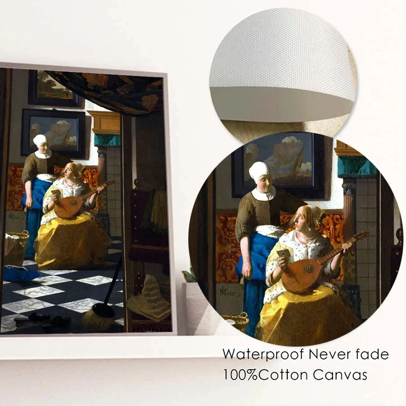 Timeless Johannes Vermeer Canvas Art Print for Elegant Living Room Decor