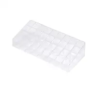Convenient Plastic Lipstick Storage Box Save Space 12/18/36 Grids Nail Polish Shelf Makeup Lip Gloss Organizer Keep Tidy 2