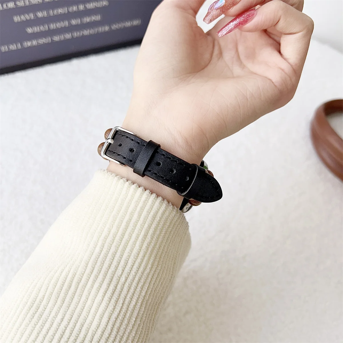 Smartwatch Band For Apple Watch Leather Strap Elegant Design_voghion.com