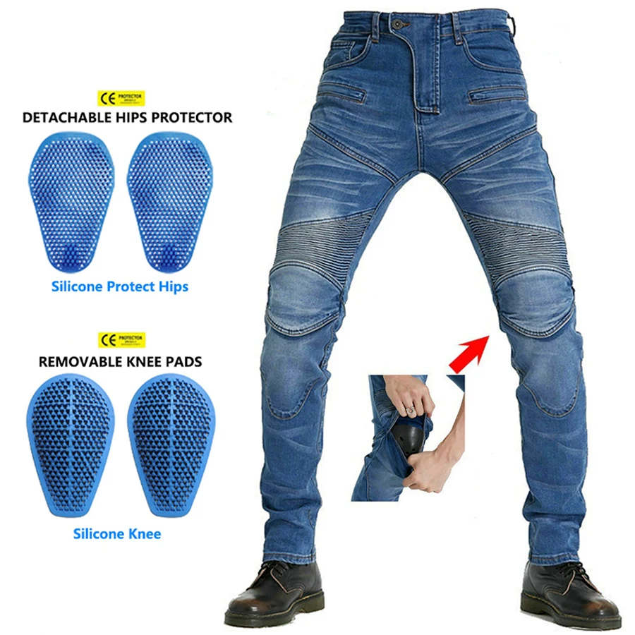 2022 New Design Motorcycle Pants Men Moto Jeans Protective Gear Riding