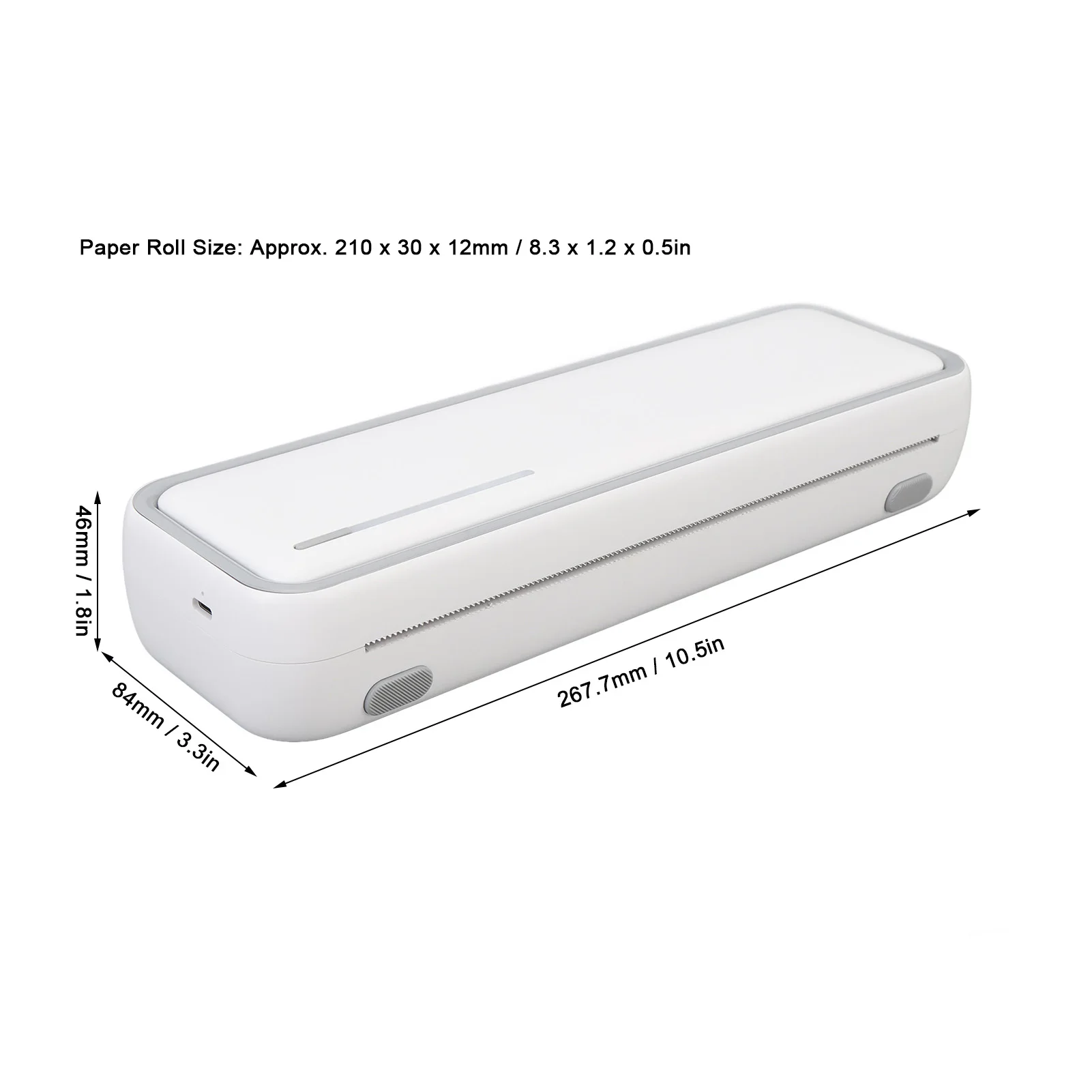 X9 A4 Thermal Printer USB BT 203dpi Inkless Printing Machine with 5.2m 210x30x12mm Paper Roll for Web Text Picture