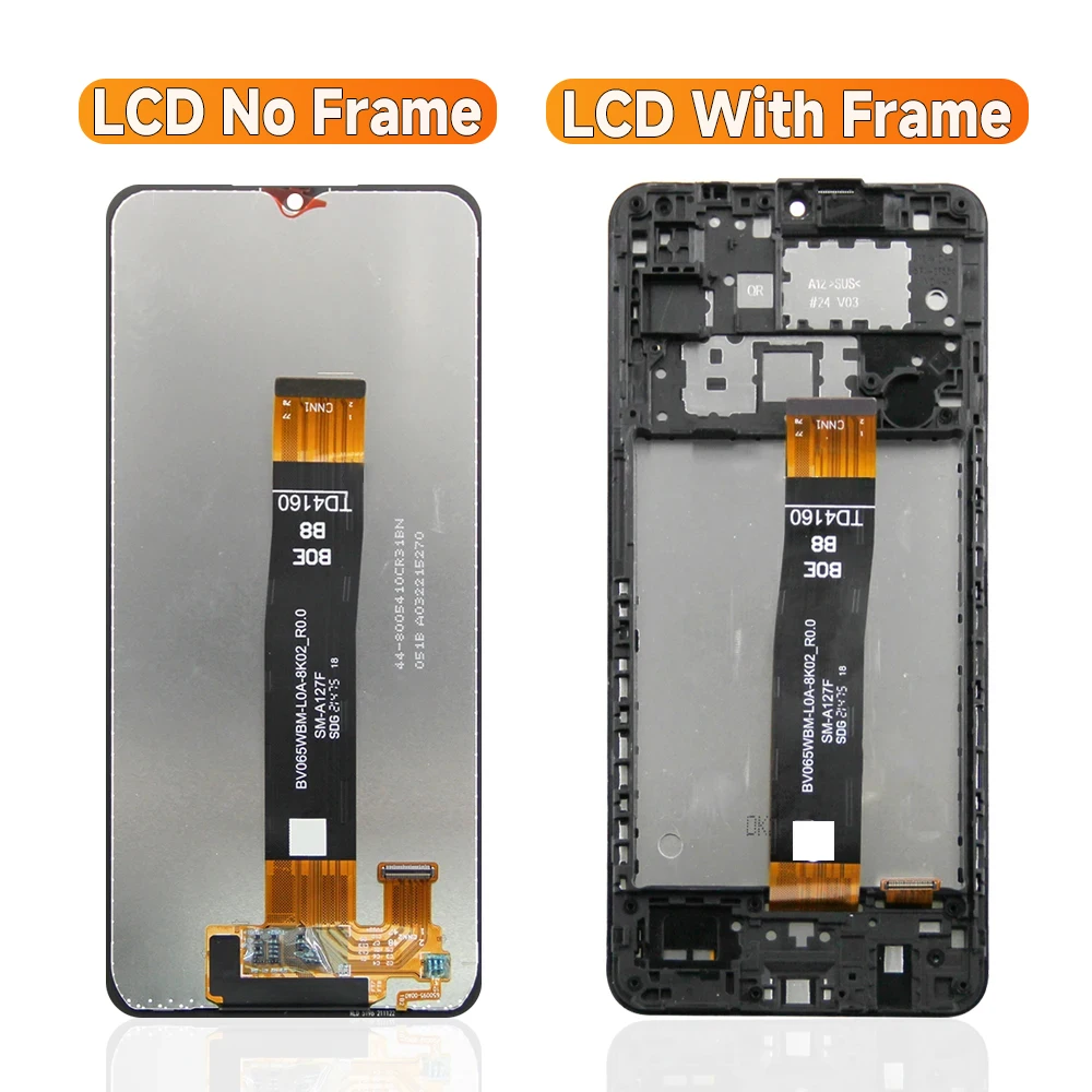 LCD 디스플레이 터치 스크린 디지타이저 어셈블리, 삼성 A12 나초 LCD A127F A127M A127U 용 하이 퀄리티, 삼성 A127 LCD, 6.5 인치
