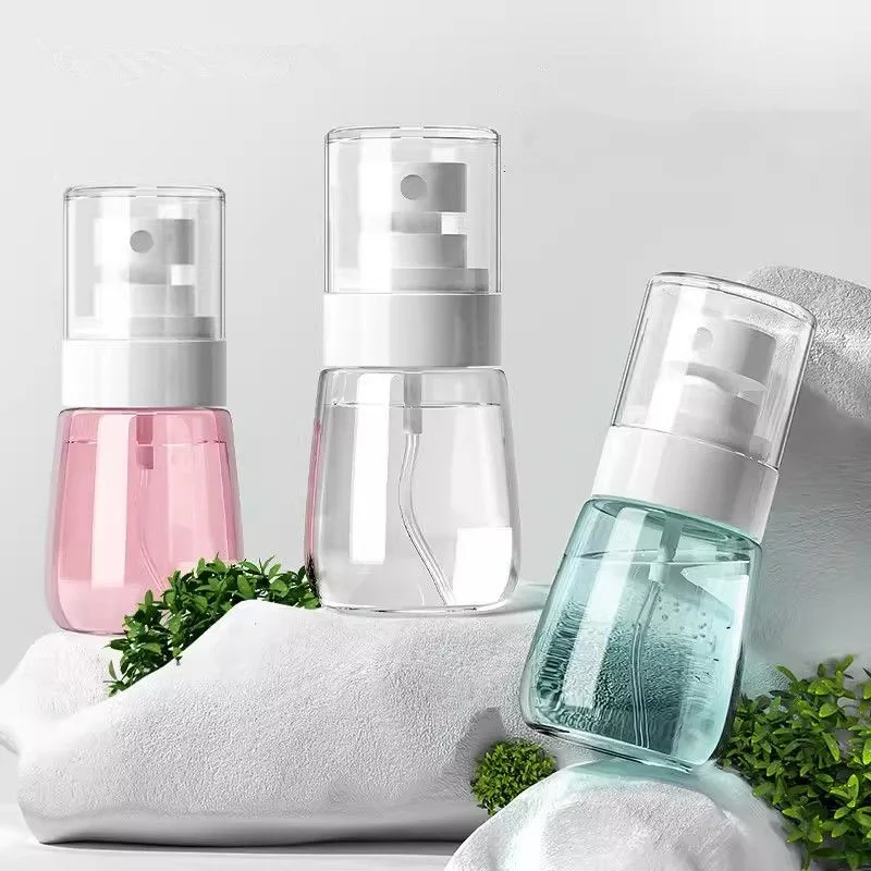 2pcs Mini Spray Bottle Fine Mist Alcohol Atomizer Portable Refillable Liquid Container for Cleaning Skin Care Beauty Accessories 2