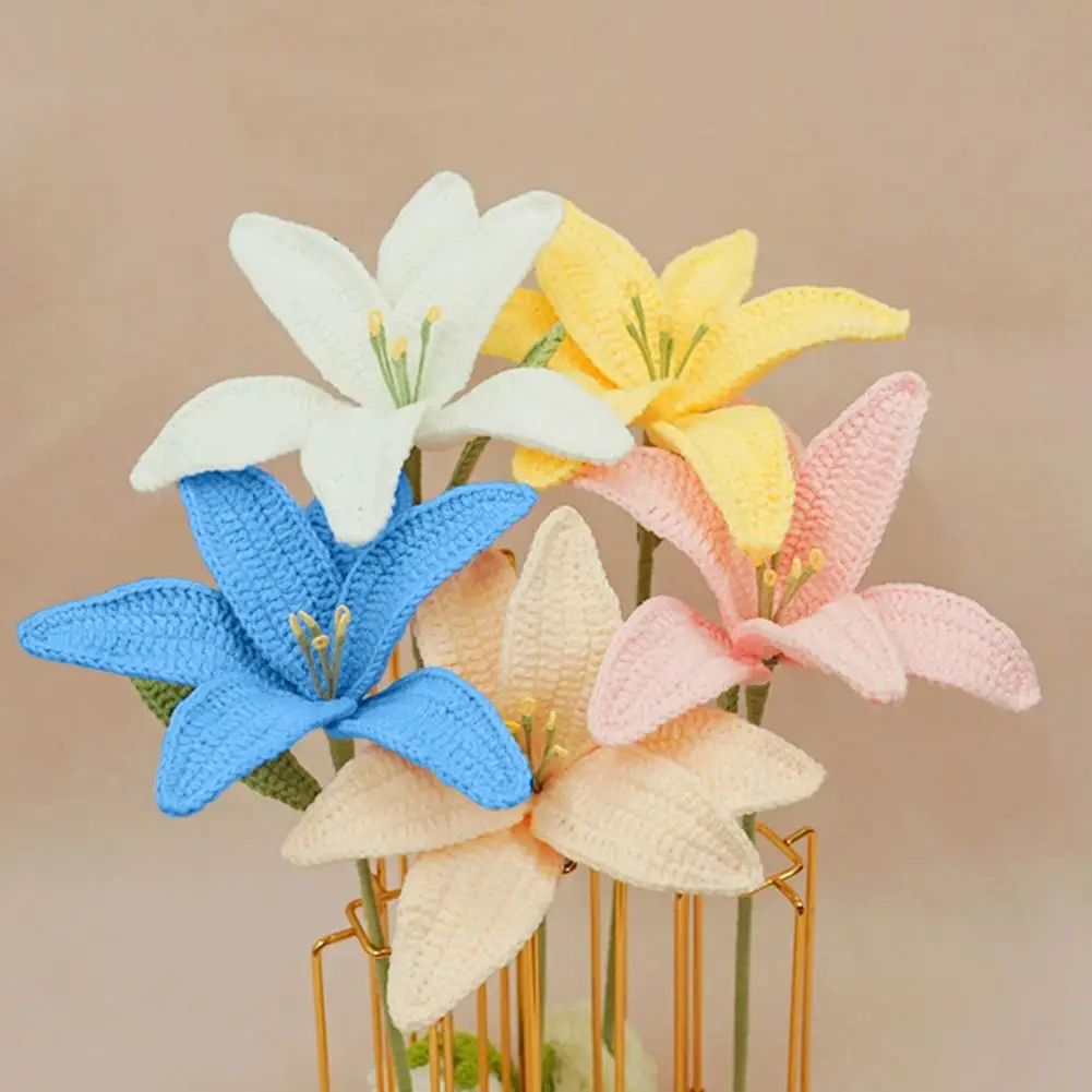 手編み花束　51本セット Amazon｜B Baosity 編み物の花、かぎ針編みの花、完成した装飾