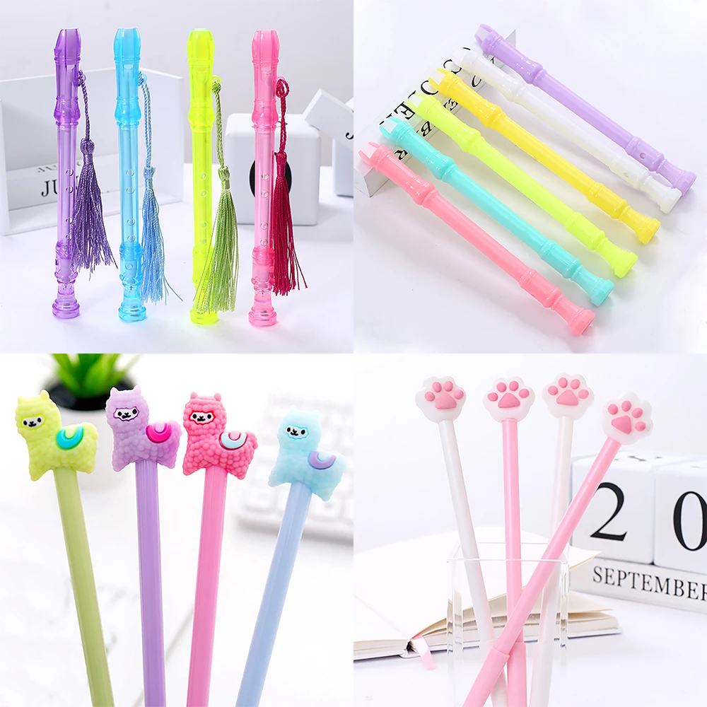 Novel Cool Cute Gel Pens Kawaii Black Cat Pig Cactus Ballpoint Pen Funny  Girl Kids Stationery Store Back to School Office Supply - AliExpress