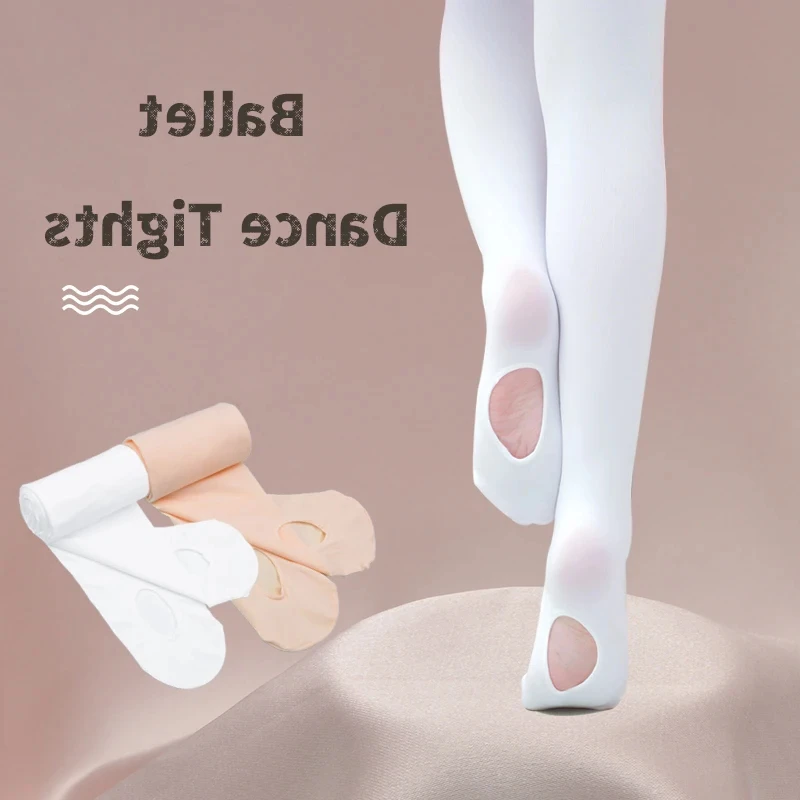 Girls Student Ballet Tights High Elasticity Dance Pantyhose With Hole Seamless Spring Autumn Women Infant Baby Kids Stockings
