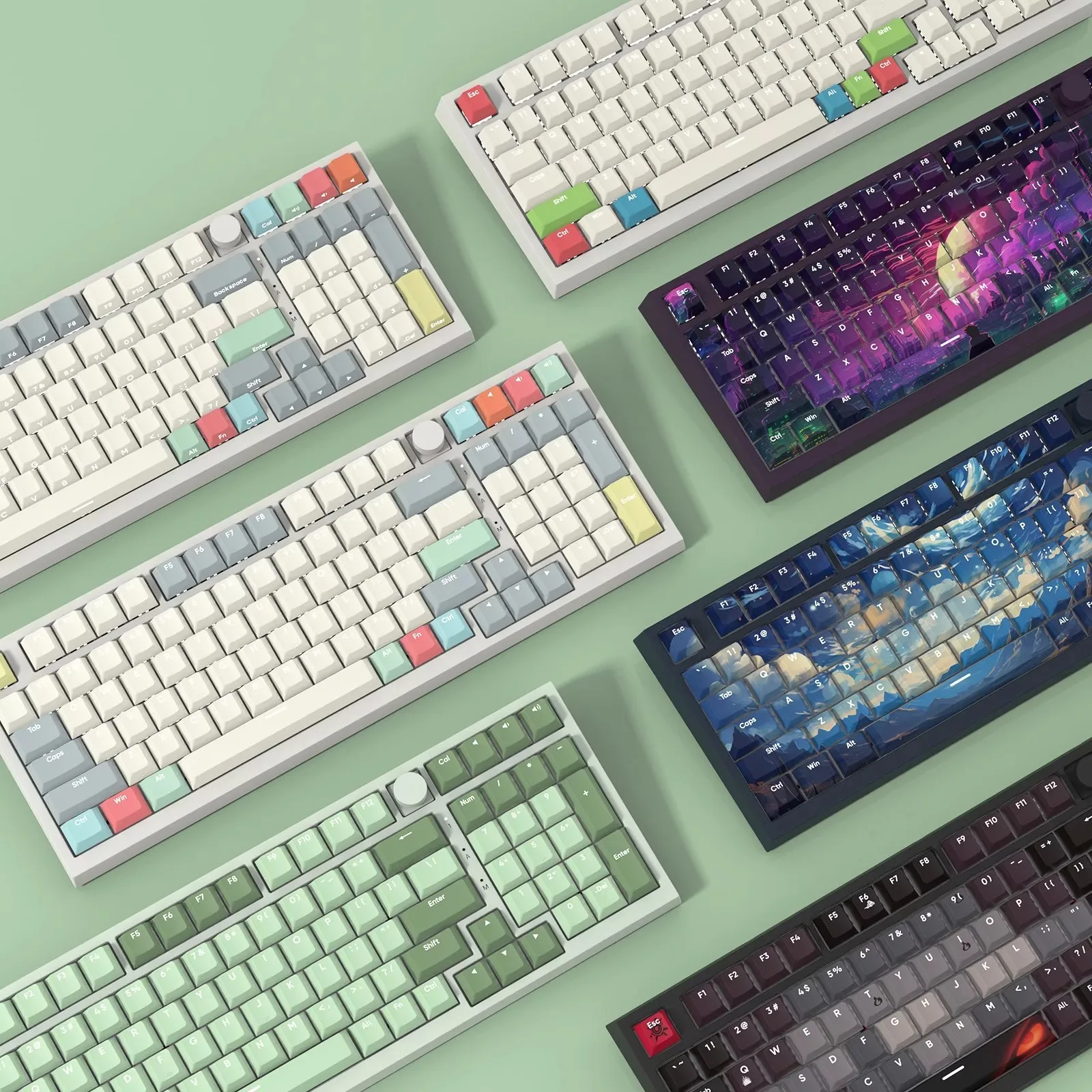 Pbt Backlight Keycap Custom Dye Sub Keycaps Perfil para Cherry Gateron mx Switches Gaming Tampas de Teclado Double Shot