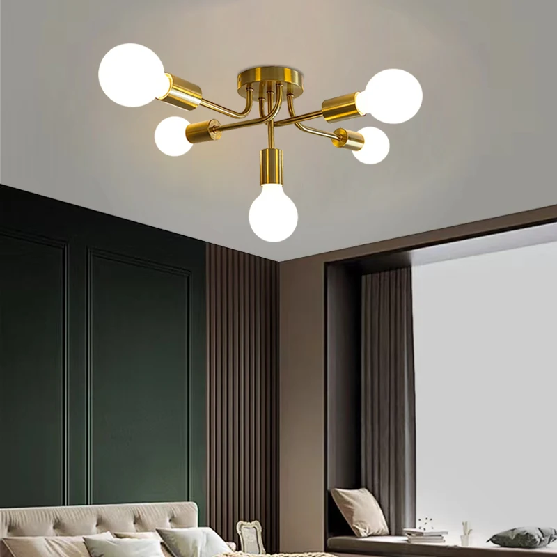 

Nordic Restaurant Ceiling Lamp E27 Chandelier Bedroom Living Room Kitchen Ceiling Lights Home Decor Lighting Fixture