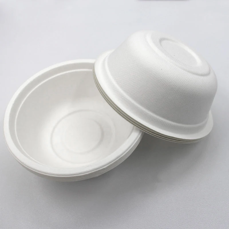 Disposable Containers Disposable Lunch Box 10pcs Thickened Disposable Circular Paper Bowls Environmentally Friendly Waterproof Tableware Kitchen Supplies 250ml