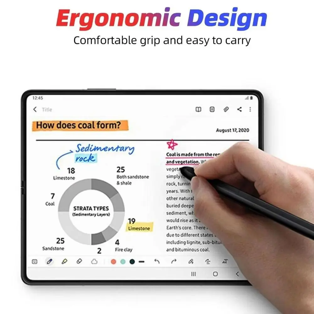 Fold Edition Portable Electromagnetic Stylus Pen Without Bluetooth