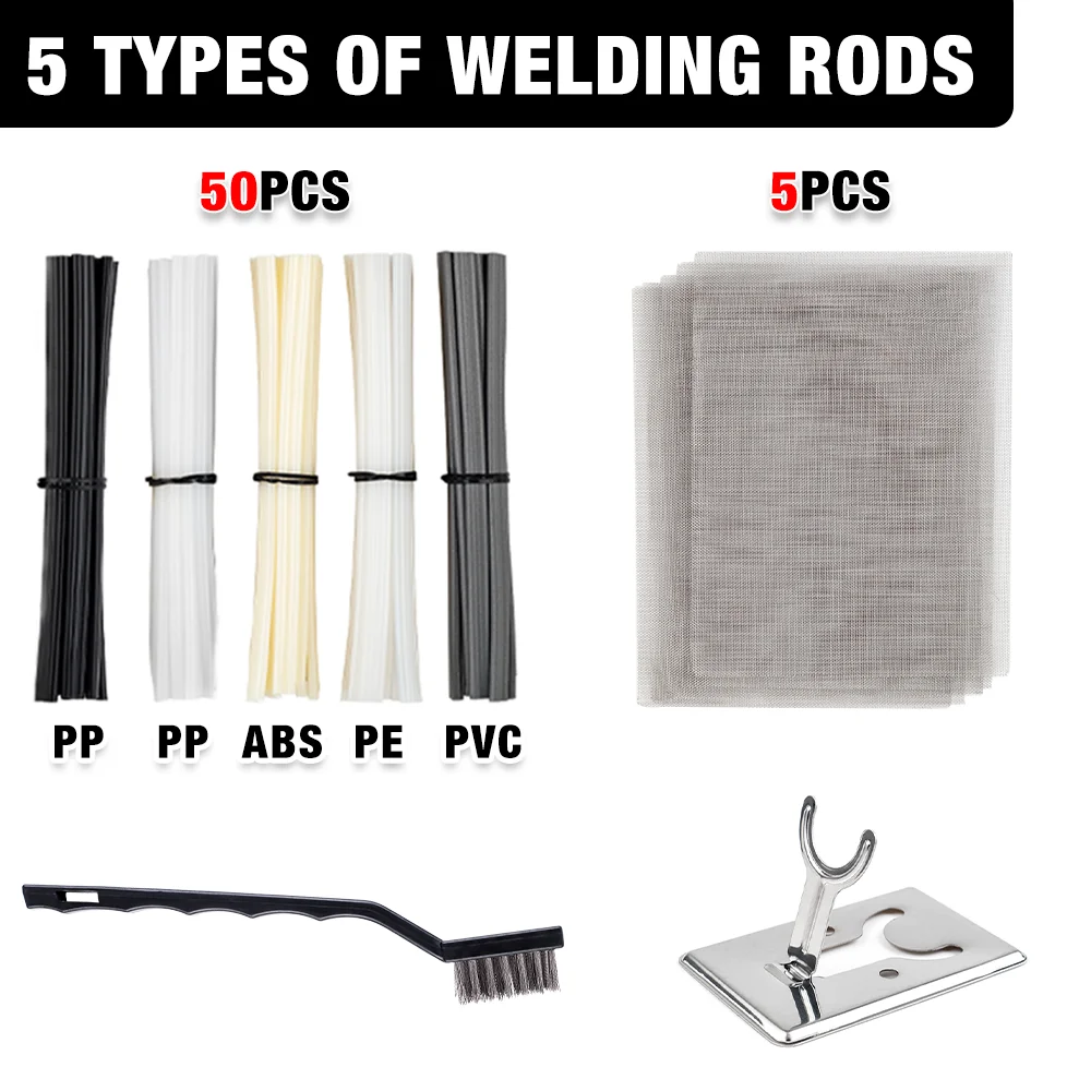 100W Plastic Welding Machine 50W/100W Car Bumper Repair Soldering Iron PVC PP PE ABS Welding Rod Home 220V-110V Welding Tools 5