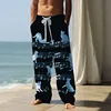 2024 3D Printing High Waisted Commuting Trend, Handsome And Versatile Sports Casual Wide Leg Pants, Loose Casual Pants 4