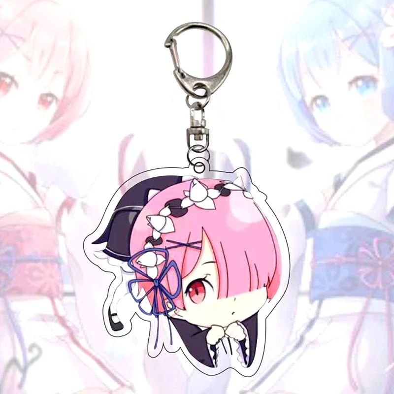 Re:Life in A Different World From Zero Ram Rem Niedlicher Schlüsselanhänger Emilia Beatrice Schlüsselanhänger Natsuki Subaru Taschenanhänger Cos Baji Zubehör – Detail 4