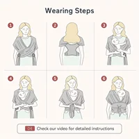 Wrap Baby Carrier Original Stretchy Infant Sling Perfect for Newborn Babies and Children Up To 41 Lbs 2